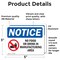 Signmission No Food Or Drink In Manufacturing Area Sign With Symbol, 5 in W x Rectangle, Vinyl Decal OS-2PACK-NS-D-35-L-14593 - alternate 5